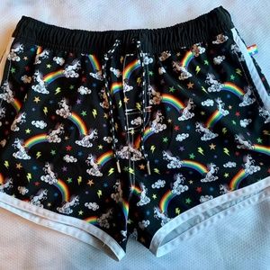 Mens Andrew Christian size medium pride unicorn swim trunks